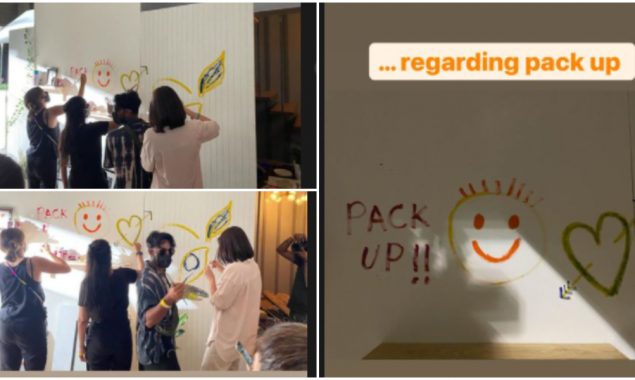 Watch: Anushka Sharma and squad color on the walls after shoot ends
