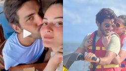 Minal Khan and Ahsan Mohsin’s kissing video receive immense criticism