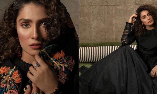 Ayeza Khan shares breathtaking pictures from her recent shoot in black gown, see photos