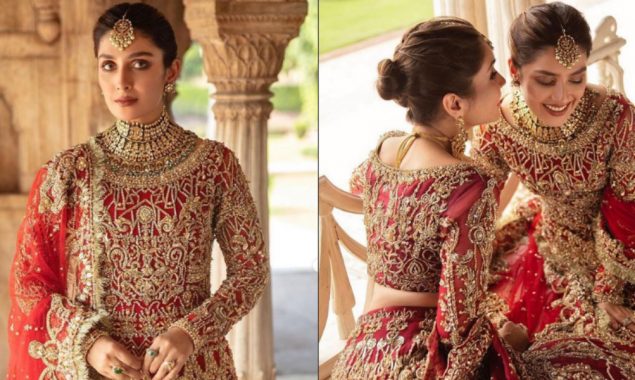 Ayeza Khan flaunts the shades of red in bridal attire, see photos