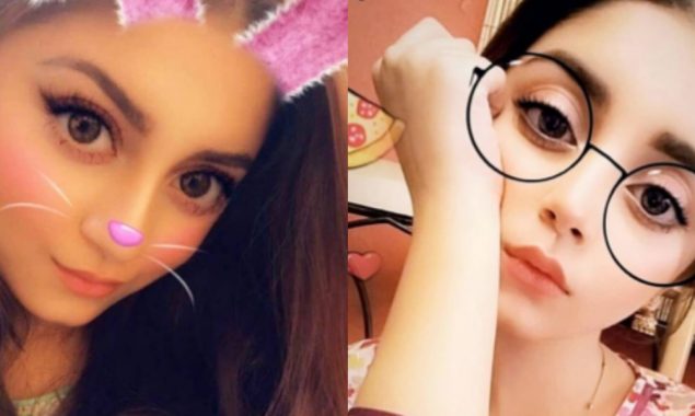 Alizah Shah taking snaps from the cat filter which enhances her cuteness