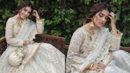 Ayeza Khan brings shine to her beauty in embroidered muslin lehenga, see photos