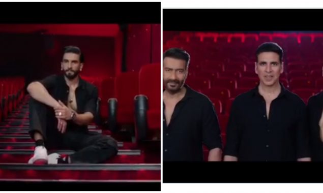 Ranveer, Akshay, and Ajay invites fans to see Sooryavanshi in theatres on November 5
