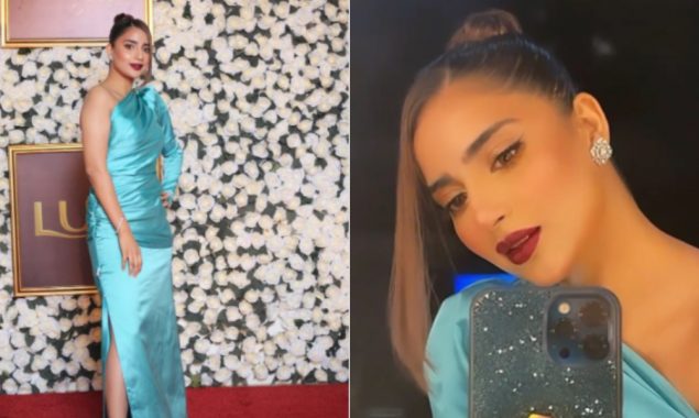 Saboor Aly wows everyone with her super chic look at LSA 2021