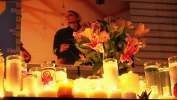 Hollywood gathers for Baldwin shooting victim vigil