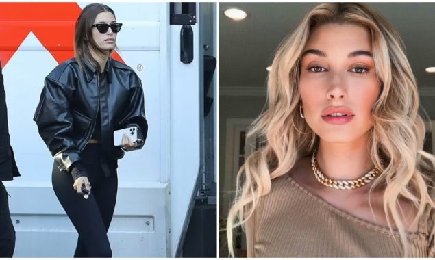 Hailey Bieber flaunts her model form as she walks around Los Angeles