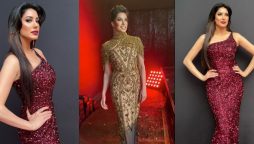 Mehwish Hayat rules the 20th Lux Style Awards with her gold embellish looks