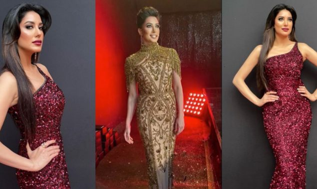 Mehwish Hayat rules the 20th Lux Style Awards with her gold embellish looks