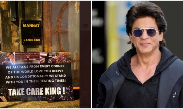Shah Rukh Khan’s fans leave a message outside Mannat ‘Take Care King’