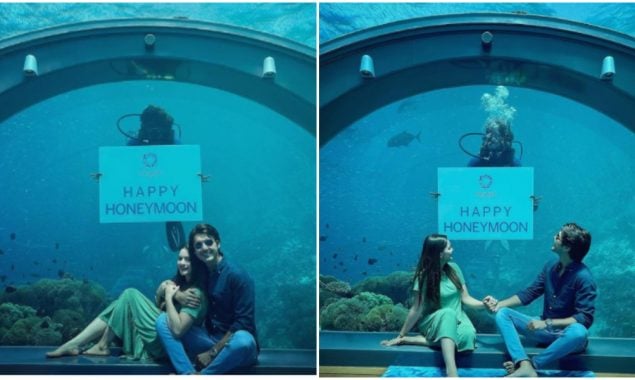 Minal Khan, hubby Ahsan Mohsin seem to be having fun in underwater restaurant