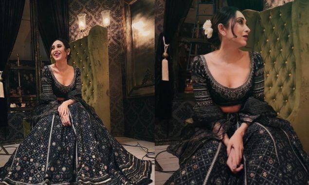 Karisma Kapoor sets ooze elegance in a black lehenga, see photo