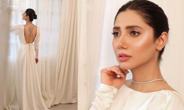 Mahira Khan looks nothing short of a vision in this backless silk gown