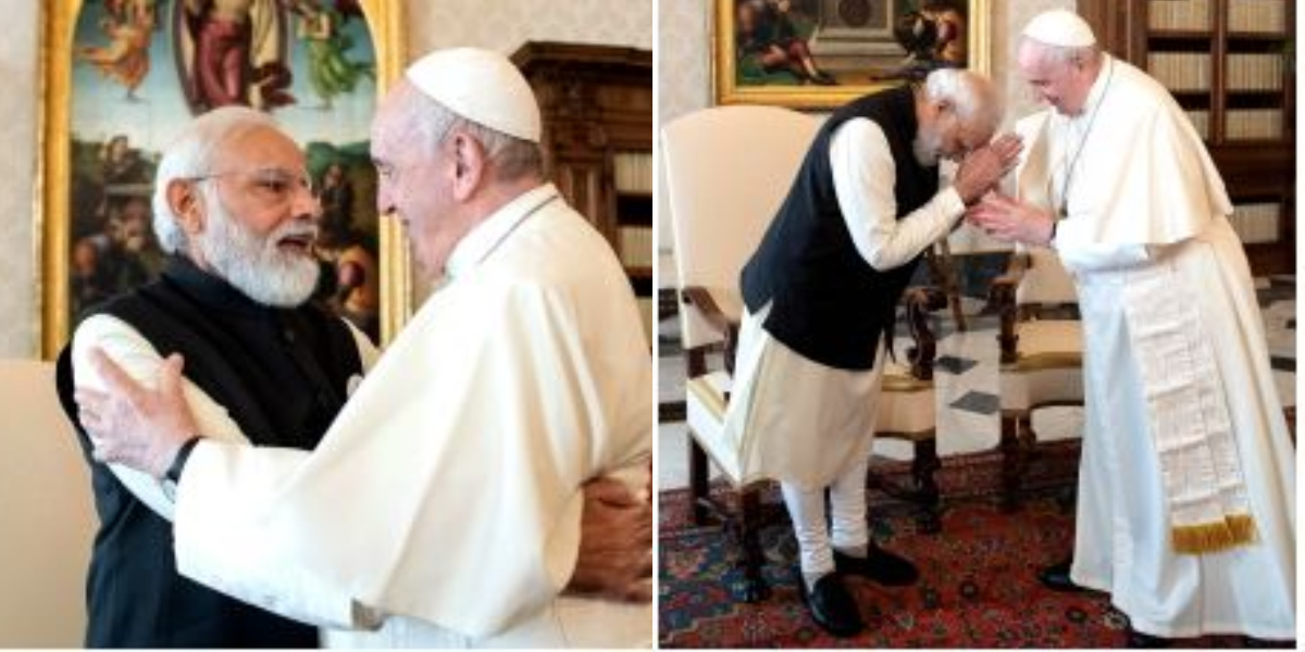 Indian PM Modi meets Pope Francis; Invites him to India