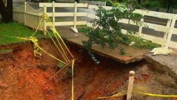 North Carolina community concerned as a sinkhole doubles in size