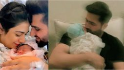 This adorable snap of Falak Shabir embracing his baby will surely melt your heart