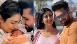 ‘My whole world’: Sarah Khan just can’t get over her cute little family; watch video