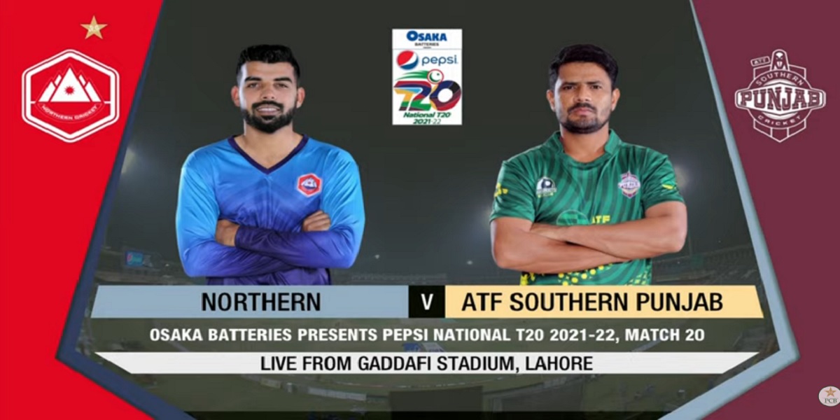 National T20 Cup: Northern vs Southern Punjab | Match 20 | Live score