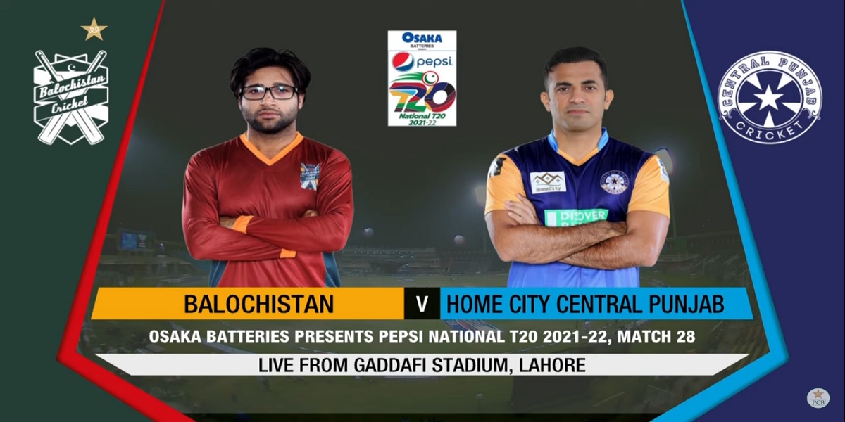 National T20 Cup: Live | Balochistan vs Central Punjab | Match 28