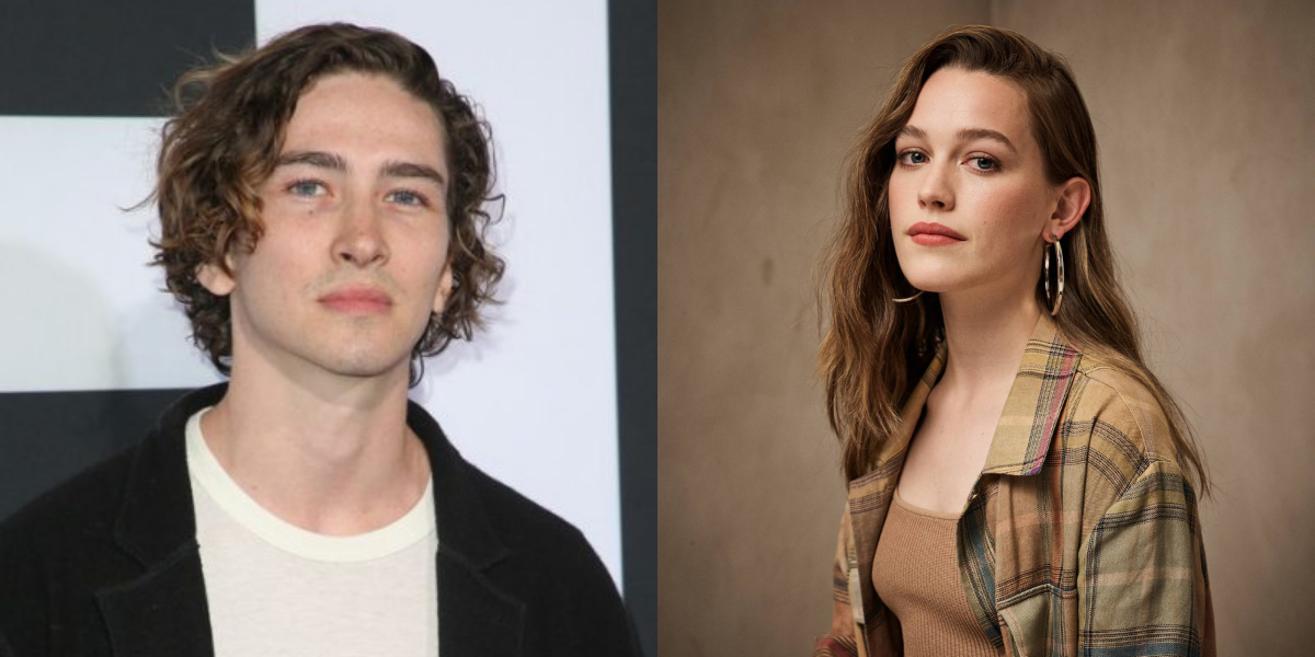 YOU stars Victoria Pedretti Dylan Arnold