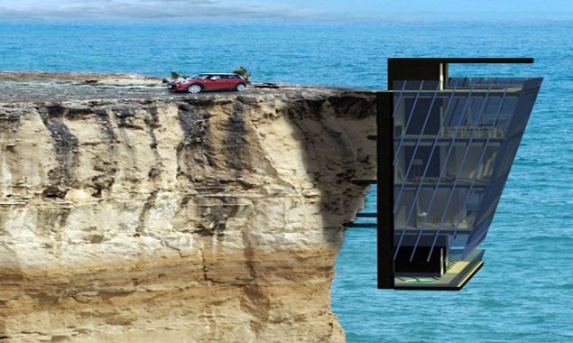 Vacation home in Australia clings to cliff