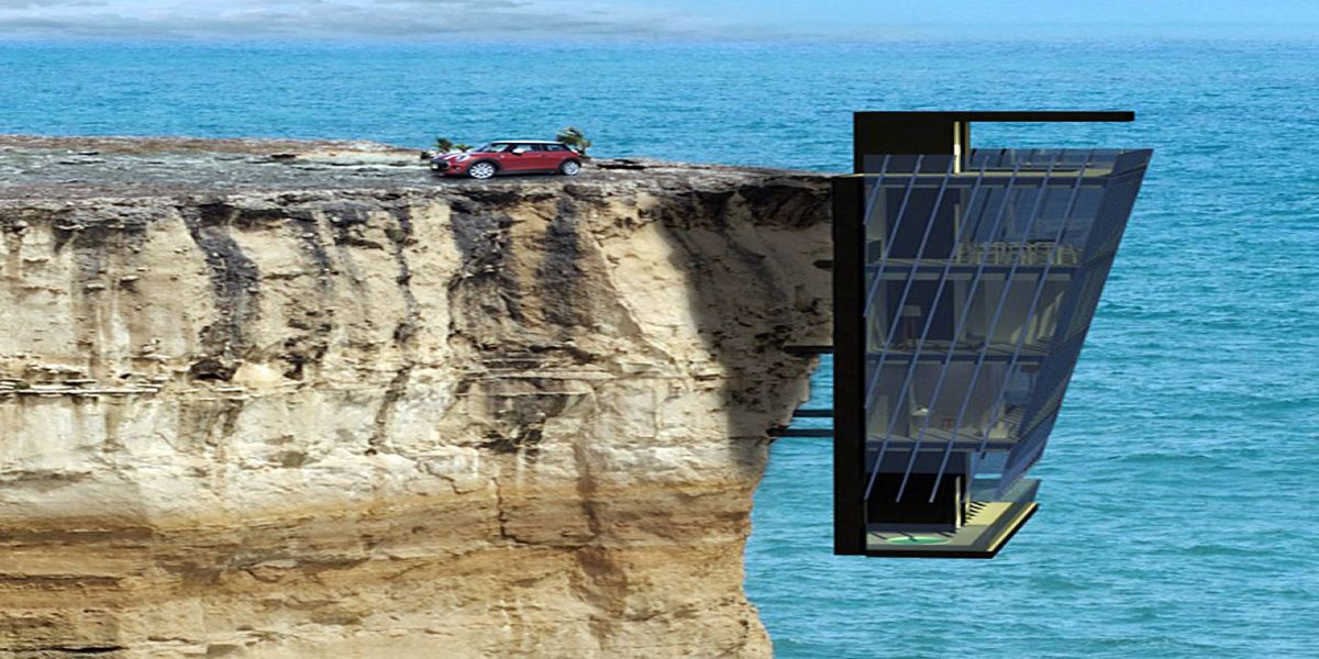 Vacation home in Australia clings to cliff