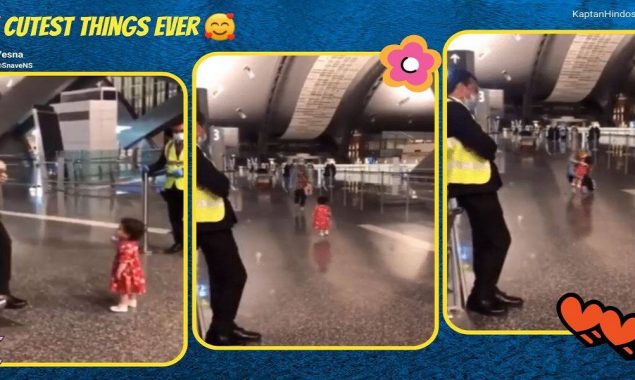 Toddler’s polite gesture while saying goodbye has made netizens go ‘aww’