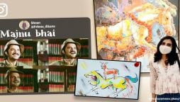 Desi fan notices artwork that resembles Majnu Bhai's painting in the film "Welcome"