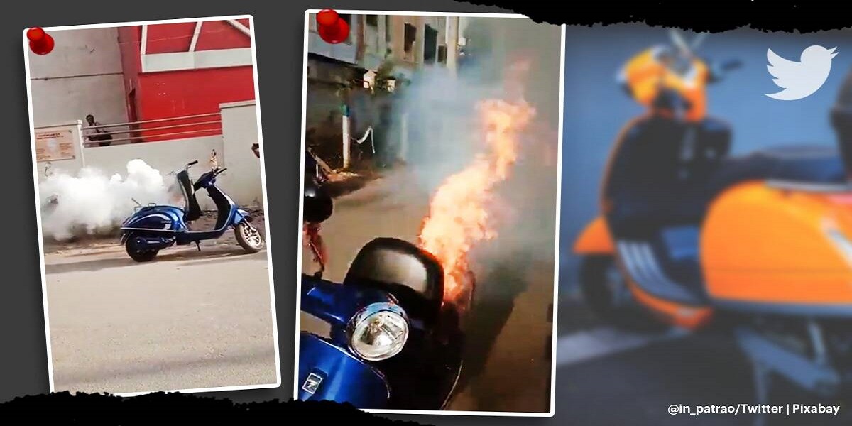 Immense smoke and fumes erupting from a scooter gone viral