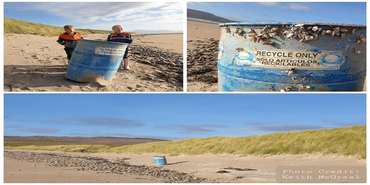 Watch: South Carolina garbage can floats to Ireland