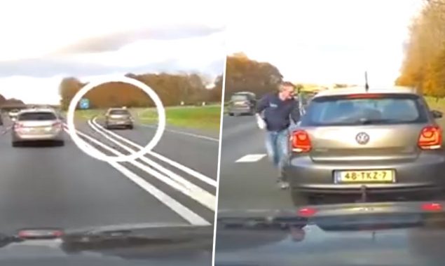 Watch: Man sacrifices his own car to save unconscious driver