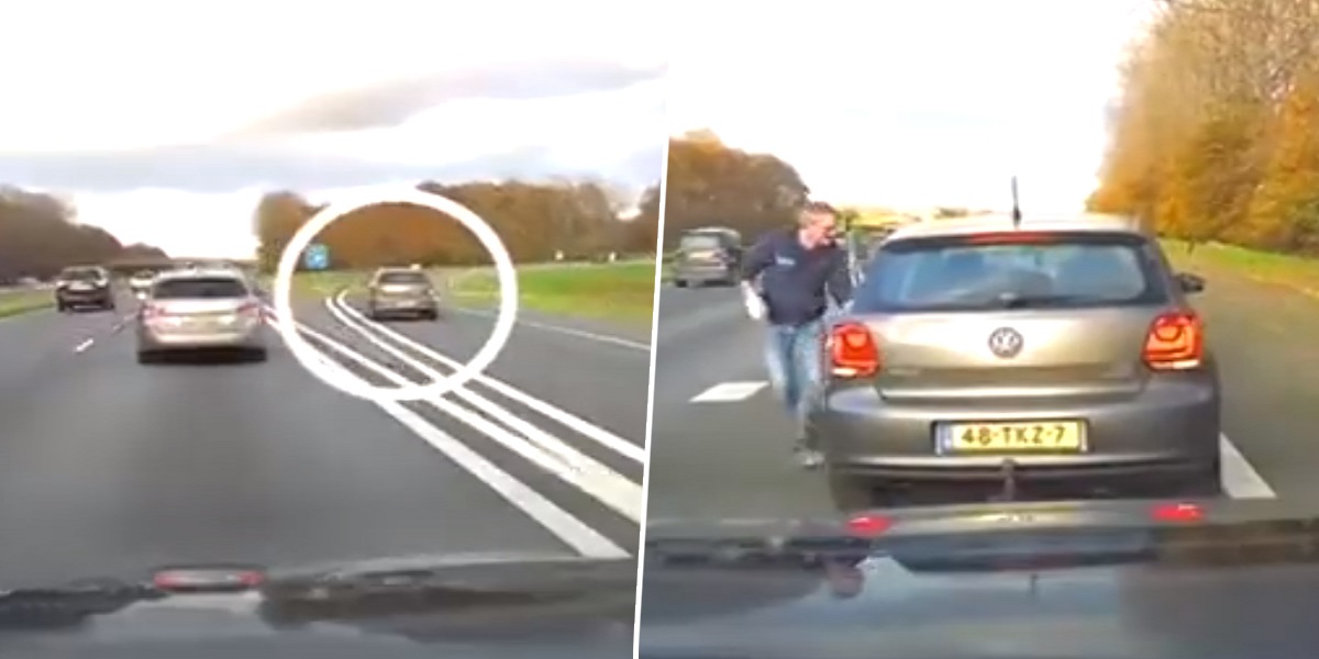 Watch: Man sacrifices his own car to save an unconscious driver