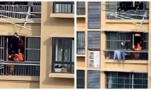 Viral video of an elderly woman, falls from the 19th floor