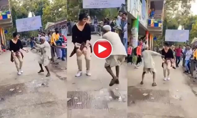 Viral Video: OLD Man Dances with Foreigner on O O Jane Jana