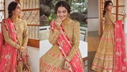 Ayeza Khan in a regal outfit makes us drool over her festive glam