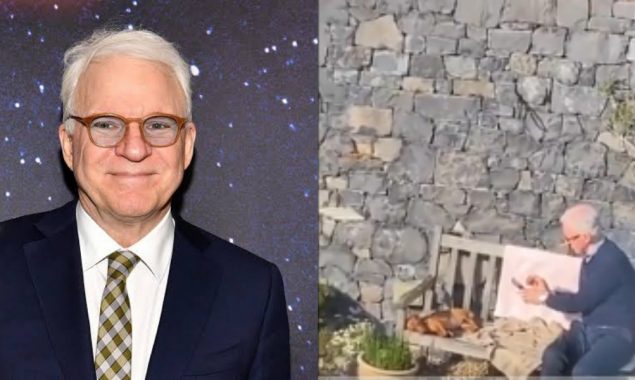 Steve Martin was left bewildered after seeing his doppelganger tending to a dog in a viral video