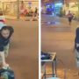 Street vendor tosses food from a wok to a man in viral video