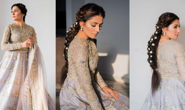 Photos: Ayeza Khan radiates elegancy in ice-blue dress