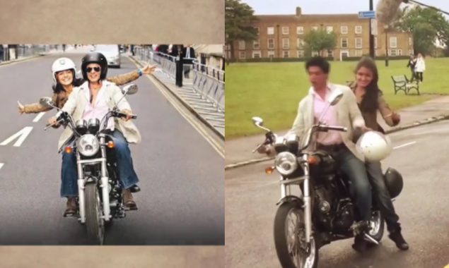 Throwback: When Anushka Sharma and Shah Rukh nearly fell off their bike