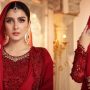 Ayeza Khan looks alluring in a vibrant red dress