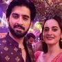 Aiman Khan and Muneeb Butt spotted at a recent wedding