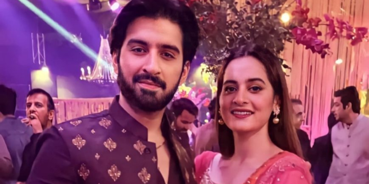 Aiman Khan and Muneeb Butt spotted at a recent wedding