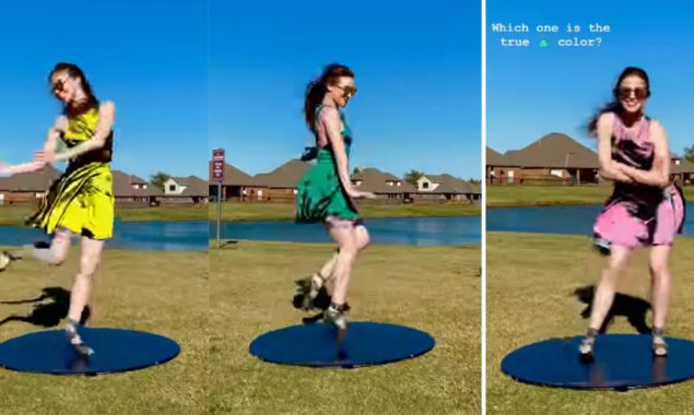 Can you figure out what color this outfit really is? Watch viral dance video