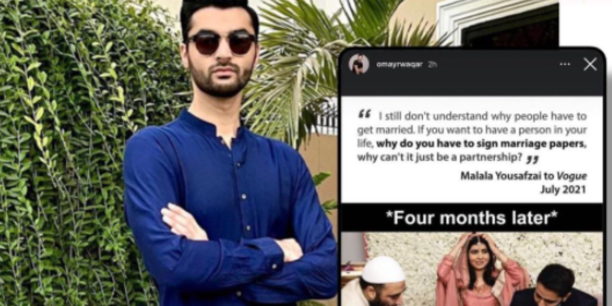 MUA Omayr Waqar shares Malala’s Anti-Marriage statement after her Nikkah