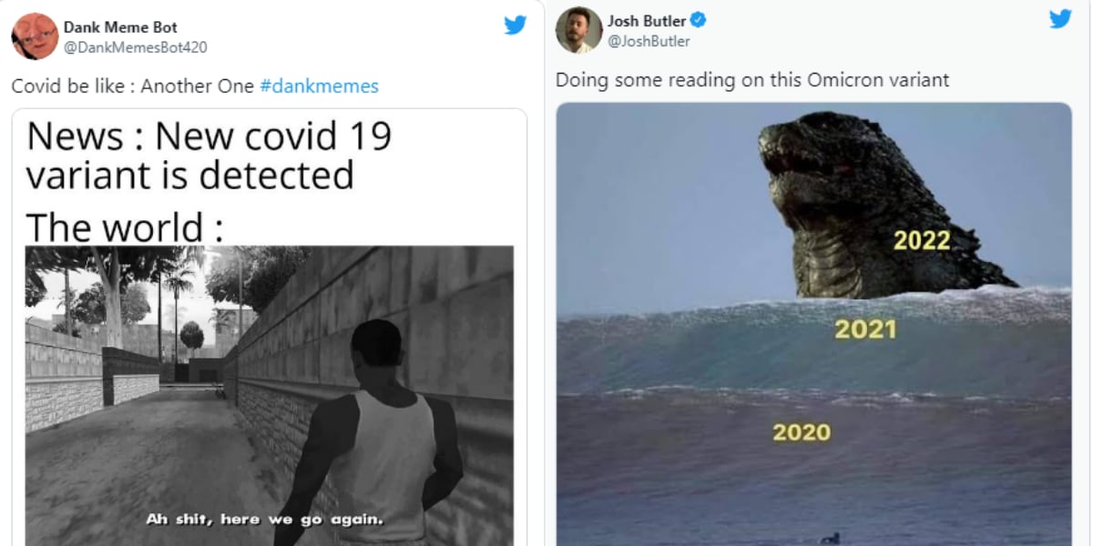 Twitter is flooded with memes of the new Covid-19 variant