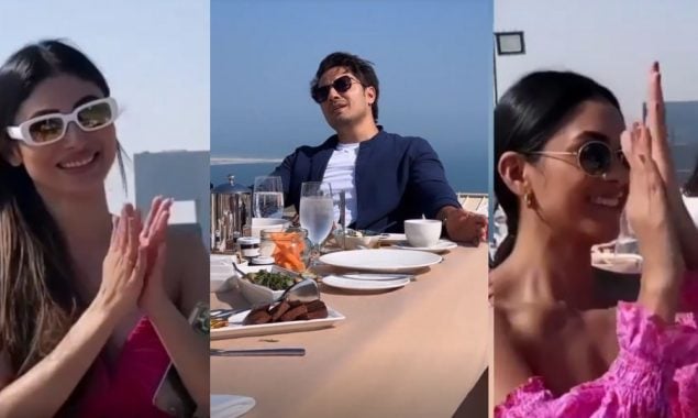 Bollywood actresses Mrunal, Mouni Roy share a fan moment with Ali Zafar
