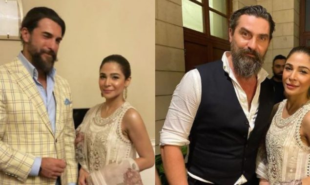 Ayesha Omar all smiles as she meets Turgut & Bamsi in Pakistan