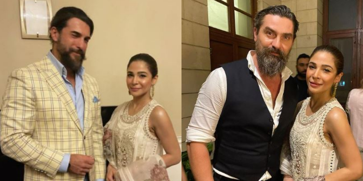 Ayesha Omar all smiles as she meets Turgut & Bamsi in Pakistan