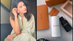 Saba Qamar flaunts her favourite perfume