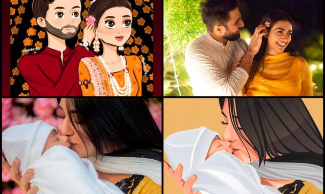 Sarah Khan shares the cutest digital portraits!