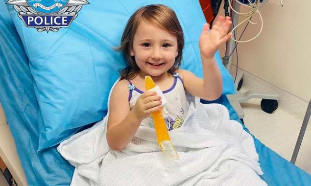 ‘My name is Cleo’: four-year-old Australian girl found after 18-day hunt
